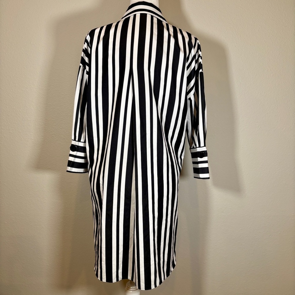 Akris Punto Striped Shirtdress Tunic Size 8 - Picture 3 of 10